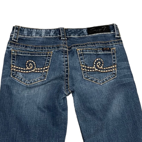 Seven7 Contrast Stitching Boot Cut Jeans - Picture 6 of 9